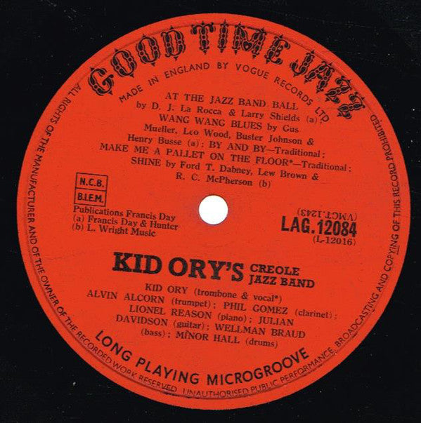 Kid Ory And His Creole Jazz Band : The Legendary 'Kid' (LP)