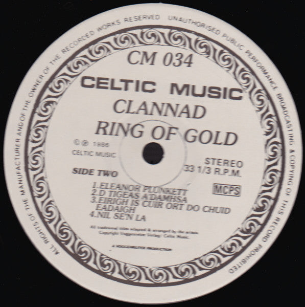 Clannad : Ring Of Gold (LP, P/Unofficial)