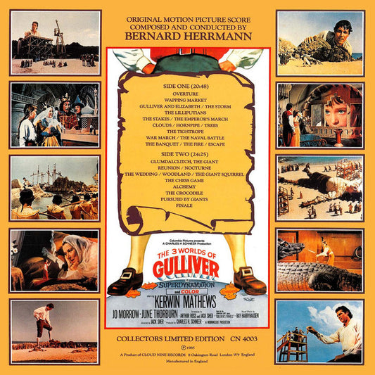 Bernard Herrmann : The 3 Worlds Of Gulliver (Original Motion Picture Score) (LP, Mono, Ltd)