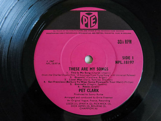 Petula Clark : These Are My Songs (LP, Mono)