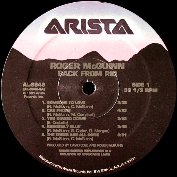 Roger McGuinn : Back From Rio (LP, Album)