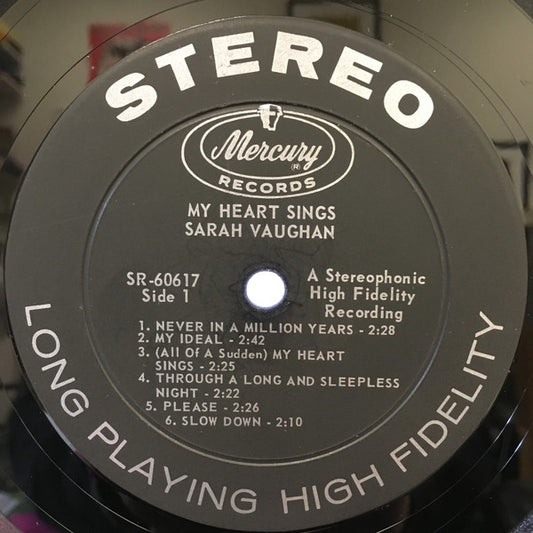 Sarah Vaughan : My Heart Sings (LP, Album)