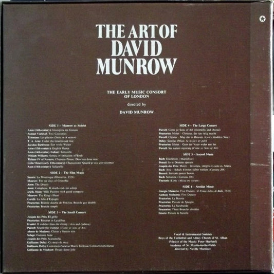 David Munrow / The Early Music Consort Of London : The Art Of David Munrow (3xLP, Comp + Box)