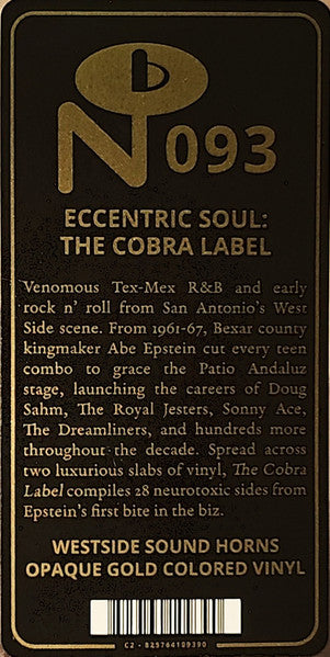 Various : Eccentric Soul: The Cobra Label (2xLP, Comp, Gol)