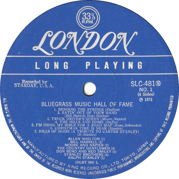 Various : Bluegrass Music Hall Of Fame (2xLP, Comp)