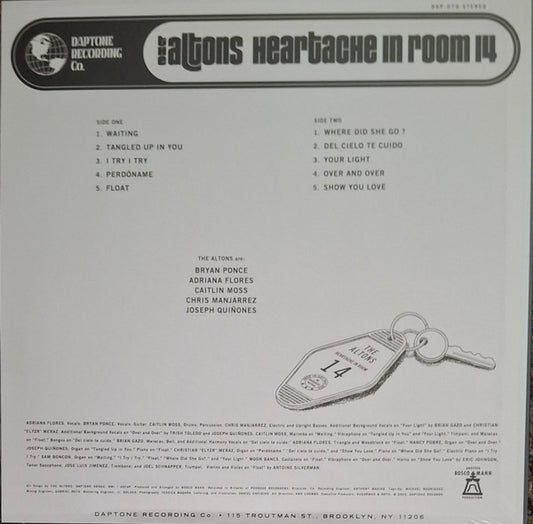 The Altons : Heartache In Room 14 (LP, Album, Bab)