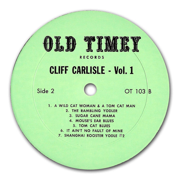 Cliff Carlisle : Volume 1 (LP, Comp)