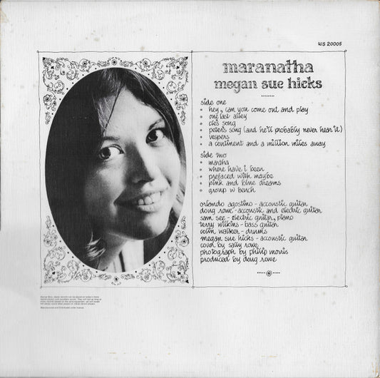 Megan Sue Hicks : Maranatha (LP, Album)