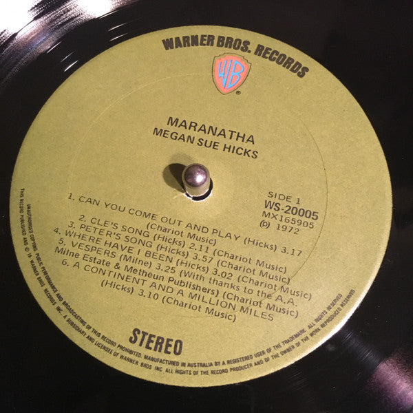 Megan Sue Hicks : Maranatha (LP, Album)