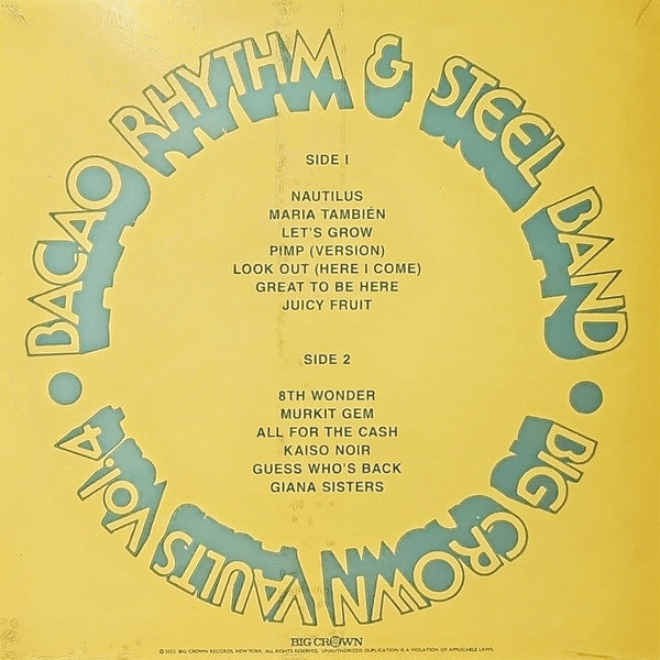 The Bacao Rhythm & Steel Band : Big Crown Vaults Vol. 4 (LP, Album, Ltd, Ste)