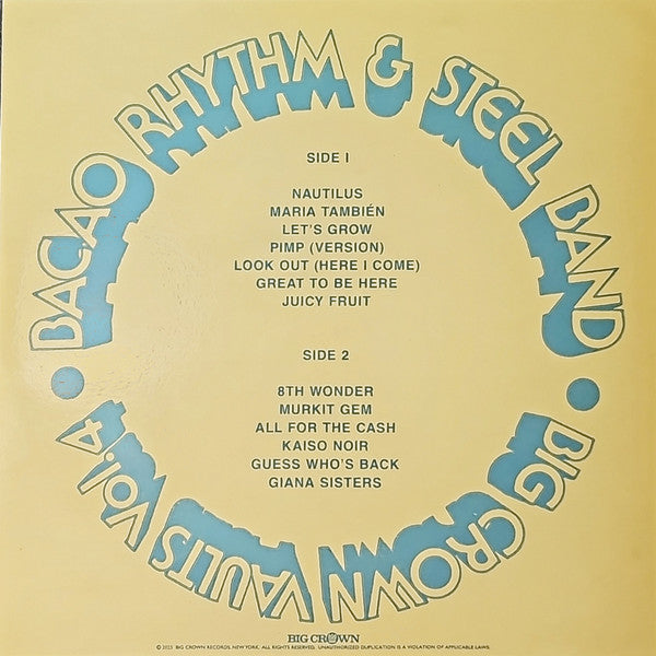 The Bacao Rhythm & Steel Band : Big Crown Vaults Vol. 4 (LP, Album, Ltd, Ste)