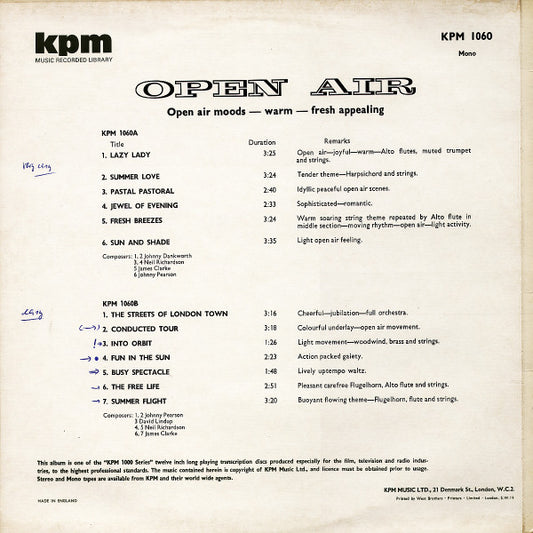 Various : Open Air (LP, Mono, Lib)