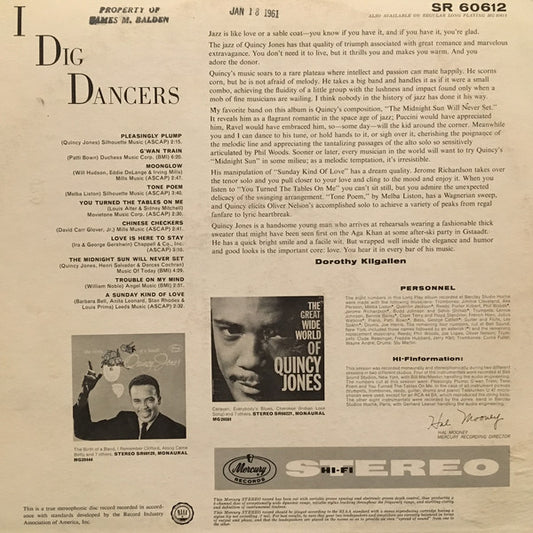 Quincy Jones & Band : I Dig Dancers (LP, Album)