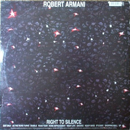 Robert Armani : Right To Silence (2xLP, Album)