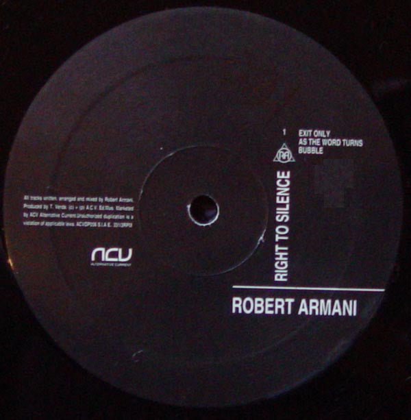 Robert Armani : Right To Silence (2xLP, Album)
