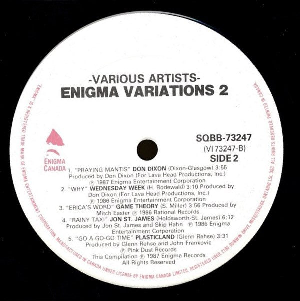 Various : The Enigma Variations 2 (2xLP, Comp, gat)