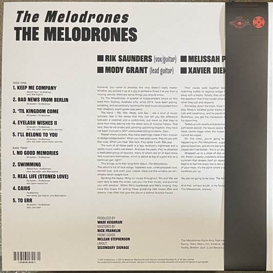 The Melodrones : The Melodrones (LP, Album, Ltd, Num, Obi)