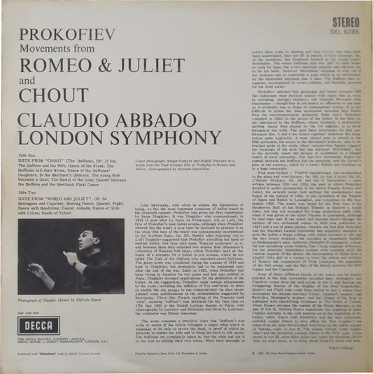 Sergei Prokofiev, Claudio Abbado, London Symphony Orchestra : Movements From Romeo And Juliet And Chout (LP)
