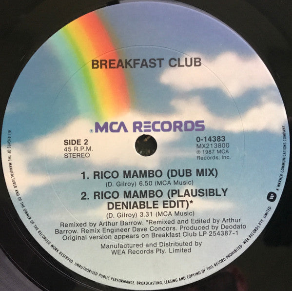 Breakfast Club : Rico Mambo (12", Single)