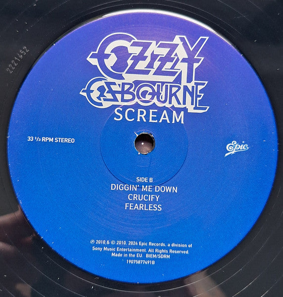 Ozzy Osbourne : Scream (2xLP, Album, RE, Gat)