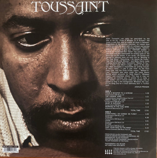Allen Toussaint : Toussaint (LP, Album, RE)