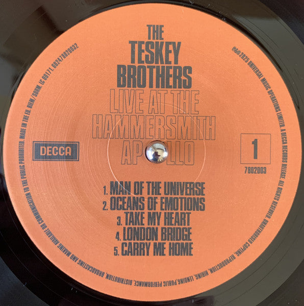 The Teskey Brothers : Live At The Hammersmith Apollo (LP)