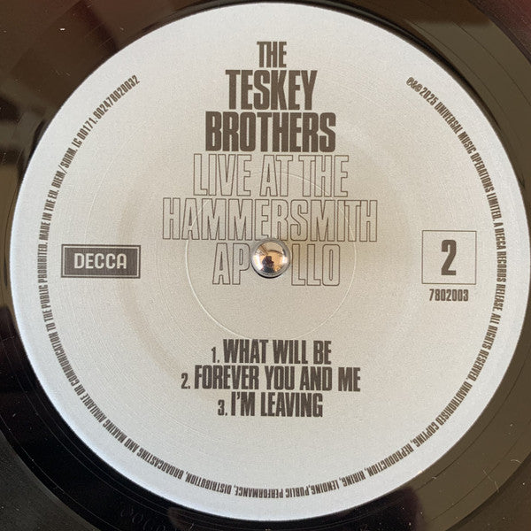 The Teskey Brothers : Live At The Hammersmith Apollo (LP)