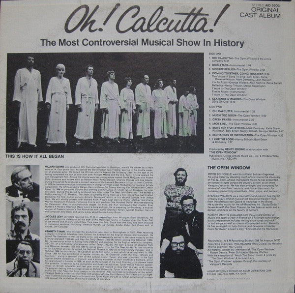 "Oh! Calcutta!" Original Cast : Oh! Calcutta (Original Cast Album) (LP, Album)