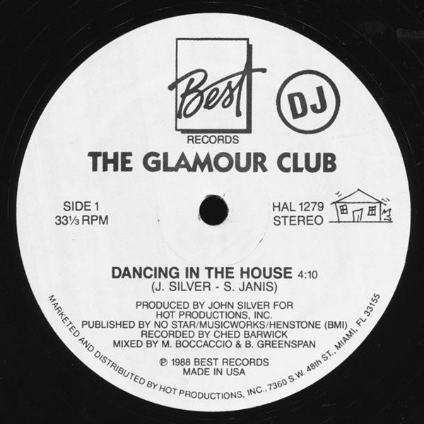 The Glamour Club : Dancing In The House (12", Whi)