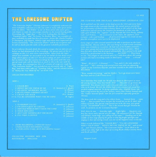 The Lonesome Drifter : Rock-A-Billy And Country (LP, Comp, Mono)