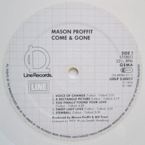 Mason Proffit : Come & Gone (2xLP, Comp, RE, Whi)