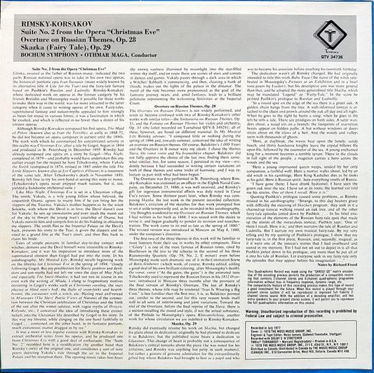 Rimsky-Korsakov* - Bochum Symphony*, Othmar Maga* : Fairy Tale "Christmas Eve" Suite, Overture On Russian Themes (LP, Quad)