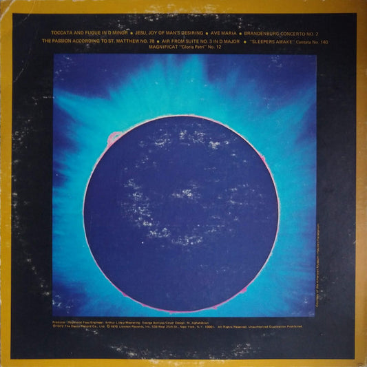 Johann Sebastian Bach - Tutti Camarata Conducting The Kingsway Symphony Orchestra And The Kingsway Chorus : Bach Spectacular (In Glorious Phase 4 Stereo) (LP, Album)