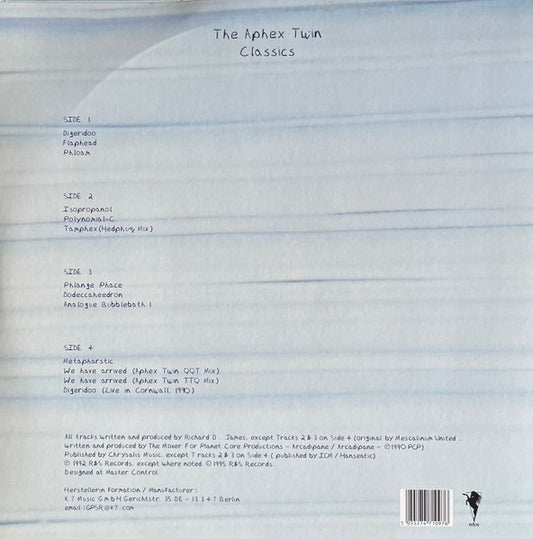 The Aphex Twin* : Classics (2xLP, Comp, RE, RM)