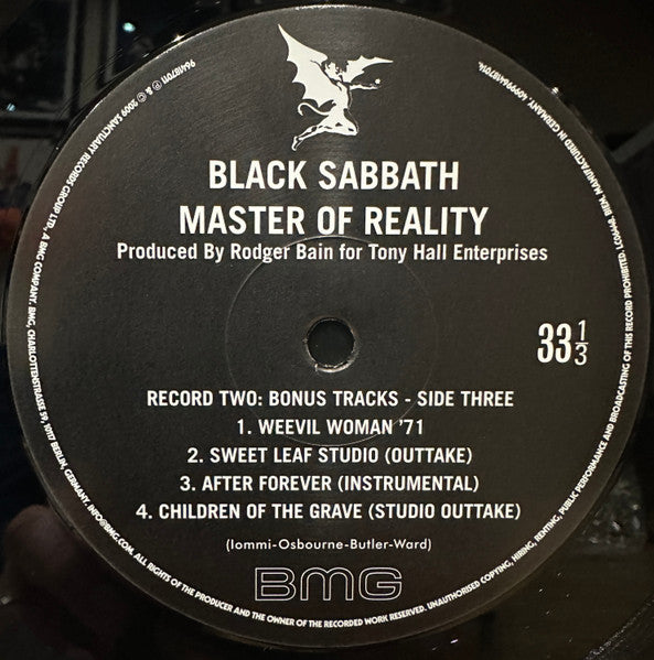 Black Sabbath : Master Of Reality (LP, Album, RE, RM + LP, RM)