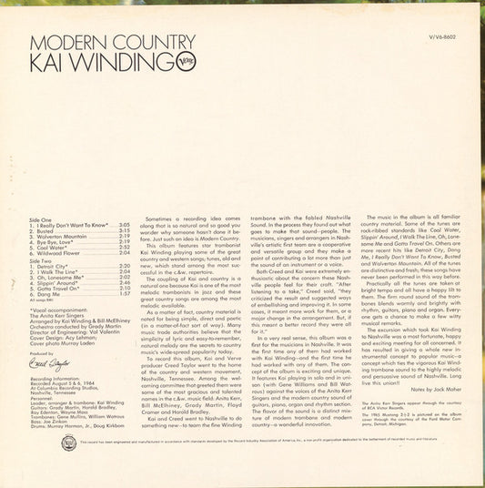 Kai Winding : Modern Country (LP)