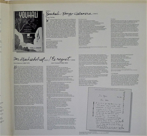 Teresa Stratas, Kurt Weill : The Unknown Kurt Weill (LP, Album)