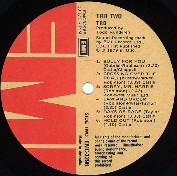 Tom Robinson Band : TRB Two (LP, Album)