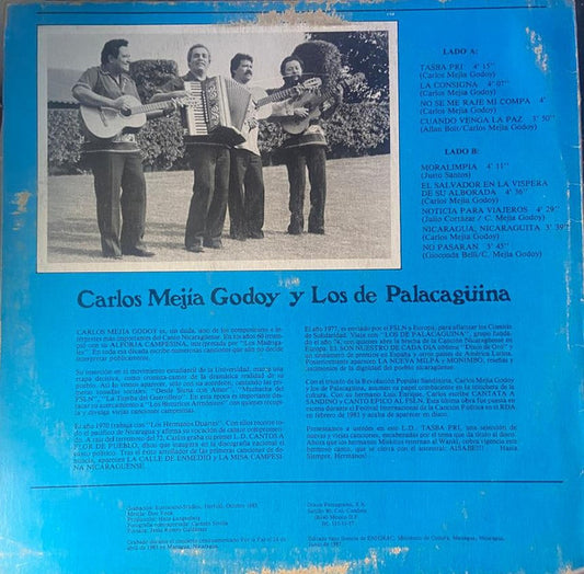 Carlos Mejía Godoy y Los De Palacagüina : Tasba Pri/Patria Libre (LP)
