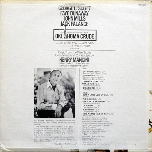 Henry Mancini : Oklahoma Crude (Music From The Film Score) (LP, Album)