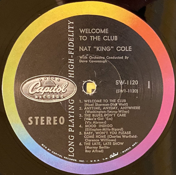 Nat King Cole : Welcome To The Club (LP, Album, Scr)