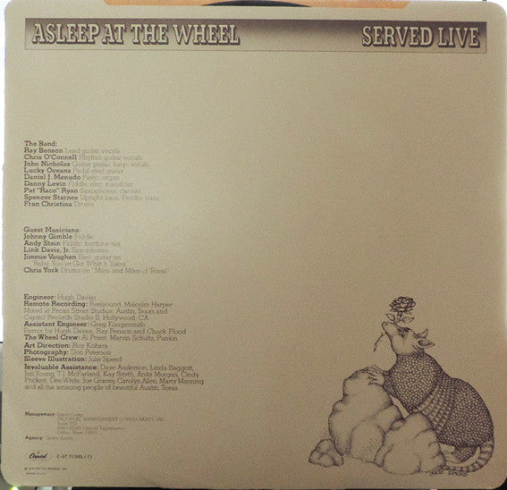 Asleep At The Wheel : Served Live (LP, Album)