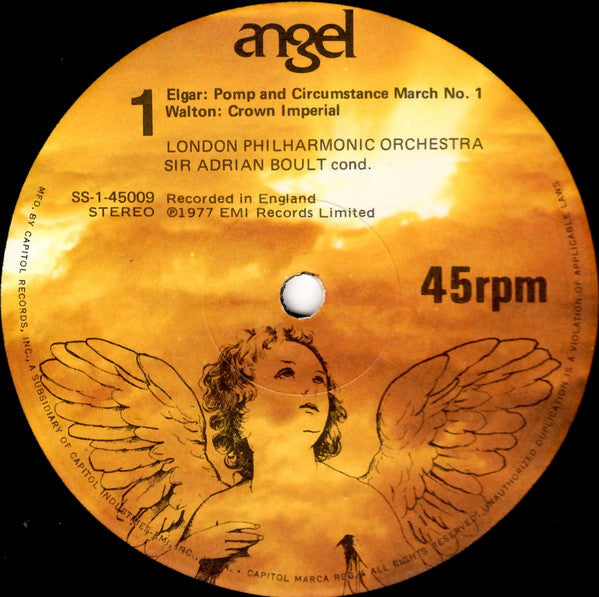 Sir Edward Elgar / Sir William Walton – Sir Adrian Boult, London Philharmonic Orchestra : Elgar & Walton Marches (12", Quad)
