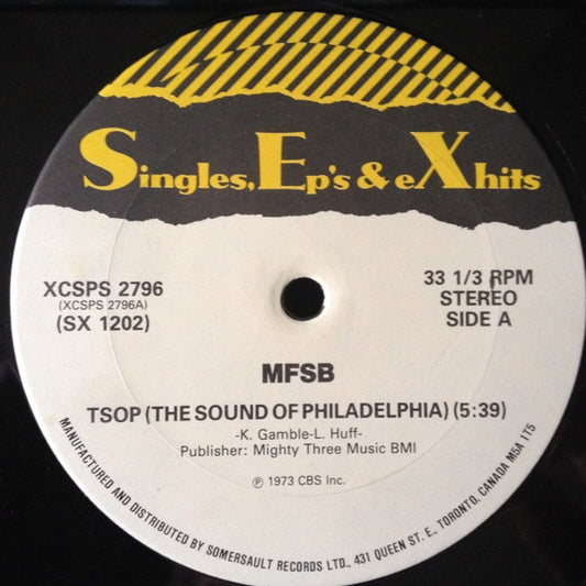 MFSB / The O'Jays : TSOP (The Sound Of Philadelphia) / Love Train (12")