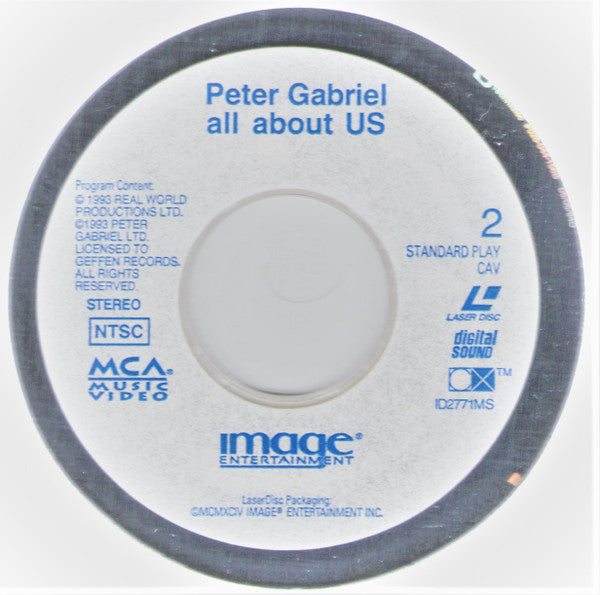 Peter Gabriel : All About US (Laserdisc, 12", NTSC)