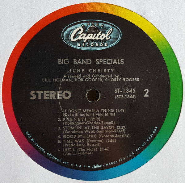 June Christy : Big Band Specials (LP, Album)