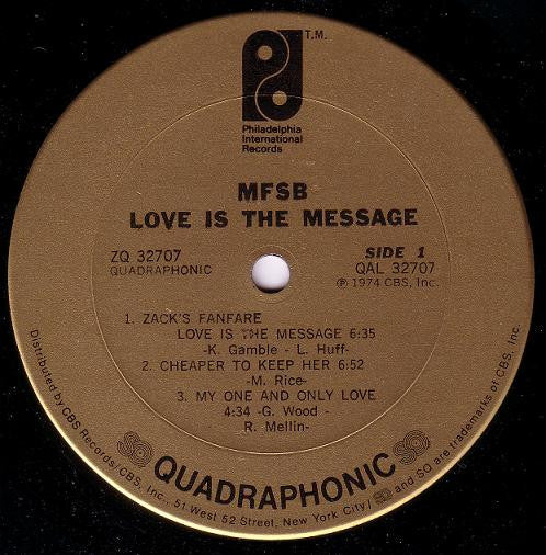 MFSB : Love Is The Message (LP, Album, Quad, Pit)