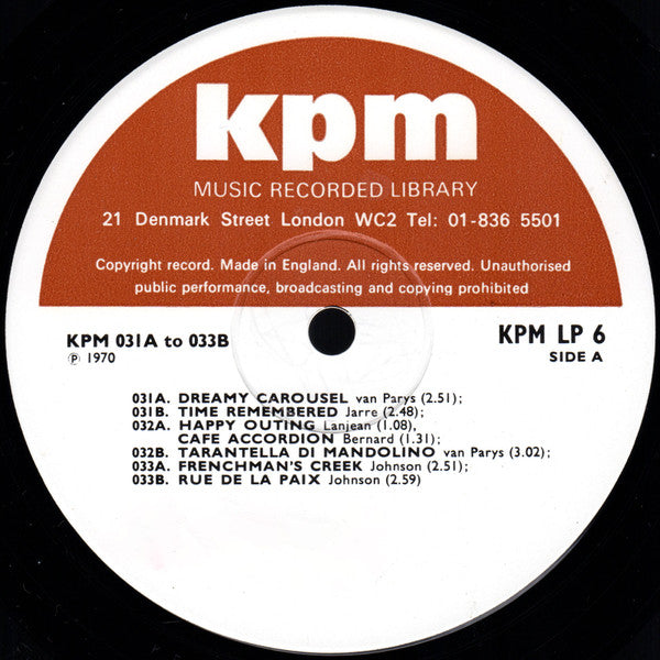 Various : KPM 031A-035B (LP, Comp)