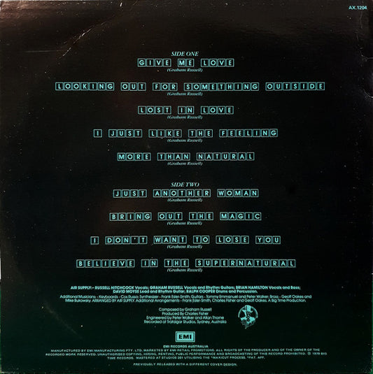 Air Supply : Life Support (LP, Album, RE)