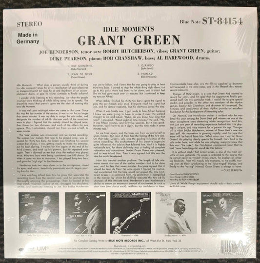 Grant Green : Idle Moments (LP, Album, RE, 140)